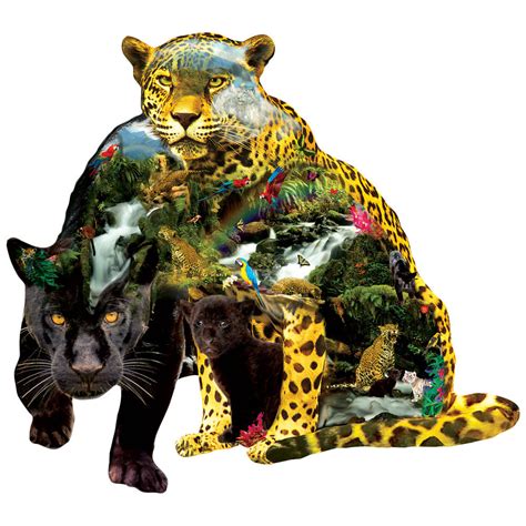 Black Beauty Panther 1000 Piece Shaped Jigsaw Puzzle Spilsbury