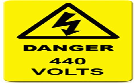 Danger 440 Volt Sticker Warning Signage Industrial