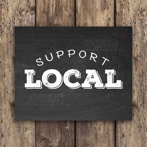 Support Local Business Sign Small Business Sign Window Etsy