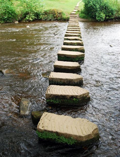 Stepping Stones Upright View Of Stepping Stones Crossing River Ad