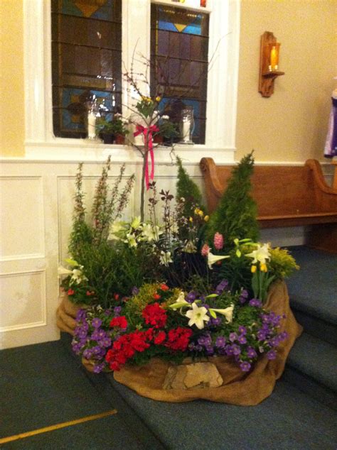 An altar is any structure upon which offerings such as sacrifices and votive offerings are made for religious. St John Catholic Church Easter 2014. The "garden" we ...