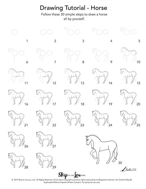 How To Draw A Horse Skip To My Lou