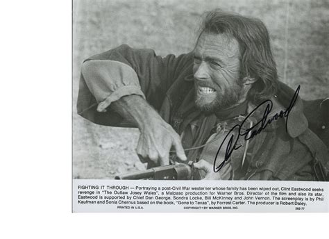 Clint Eastwood Signed Movie Photo