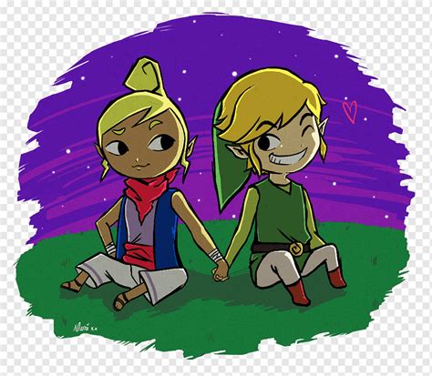 The Legend Of Zelda The Wind Waker Link Tetra Drawing Icy Purple