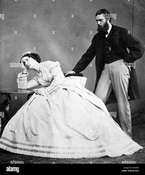 Victorian Portrait Of A Man And Woman C1860s Stock Photo Alamy