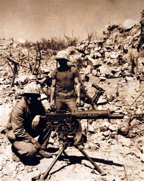 Machine Gunners Of The 1st Battalion 25th Marines On Iwo Jima