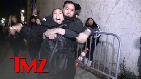 Tyga Grabs For Gun After Being Dragged Out Of Floyd Mayweathers