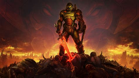 Wallpaper Game Doom Doom Guy Azab 2016 Doom Eternal Doom Slayer Video Game Horror Video