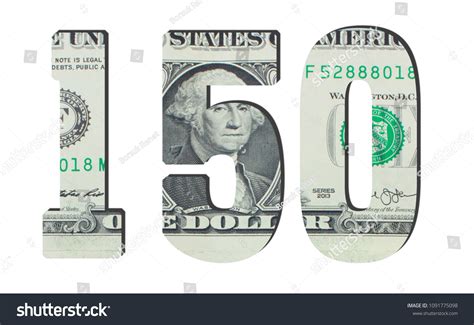 150 Number American Dollar Banknotes Money Stock Photo 1091775098