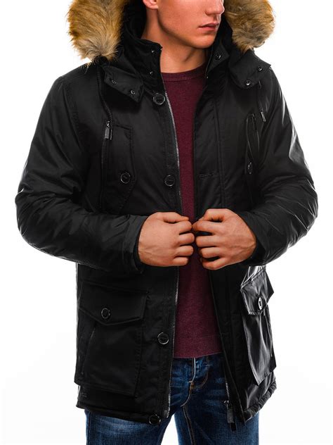 Men's winter parka jacket C361 - black | MODONE wholesale - Clothing For Men