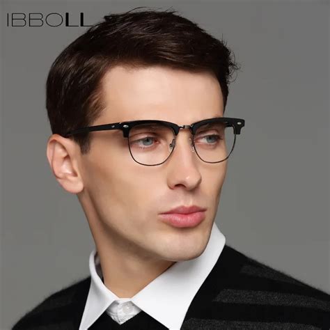 ibboll fashion wrap round glasses frame optical men brand luxury mens eyewear frames retro male