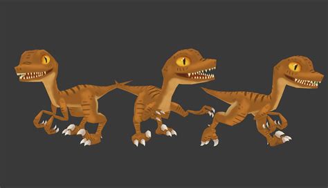 3d Model Low Poly Raptor Animated Vr Ar Low Poly Cgtrader
