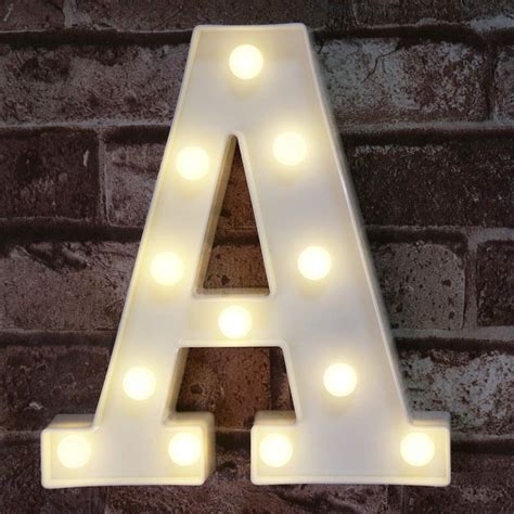 Led Marquee Letter Light Alphabet Light Up Sign 3d Decor Love White 2