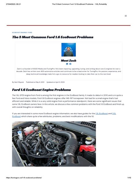 The 5 Most Common Ford 16 Ecoboost Problems 16l Reliability Pdf