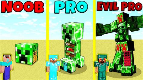 Minecraft Battle Noob Vs Pro Vs Evil Pro Creeper House Build