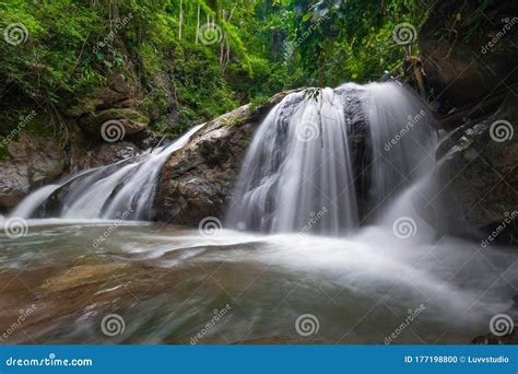 Mae Sa Waterfall National Park In Mae Rim Chiang Mai Thailand Stock