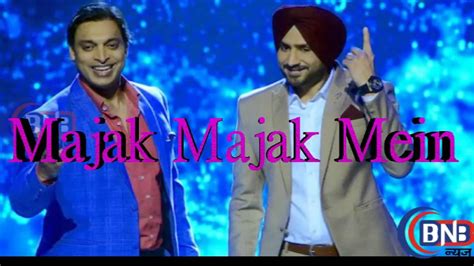 Mazak Mazak Mein New Show Promo Shoot With Harbhajan Singh And Shoaib Akhtar Youtube