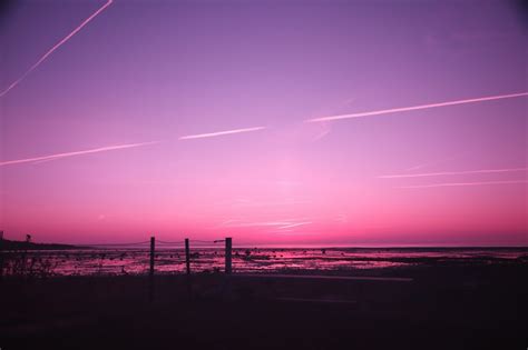 Pink Sky Sunset Pink And Night Hd Photo By Benjamin Lyngsø Lyngsoe