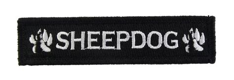 Sheepdog 1x4 Velcro Fully Embroidered Morale Tags Patch