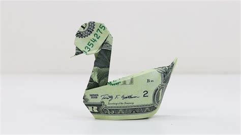 Money Origami Swan Tutorial How To Fold A Swan From Dollar Bill