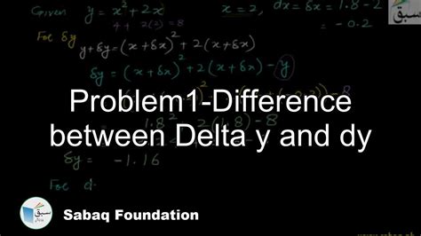 Problem1 Difference Between Delta Y And Dy Math Lecture Sabaqpk