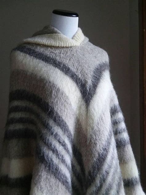 Icelandic Wool Cape Poncho Blanket Made In Iceland X Long Xl Etsy