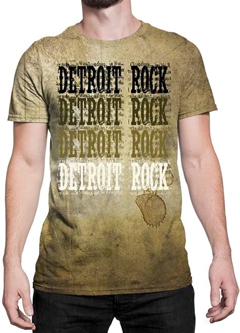 Idakoos Detroit Rock Retro Vintage 3d Men T Shirt