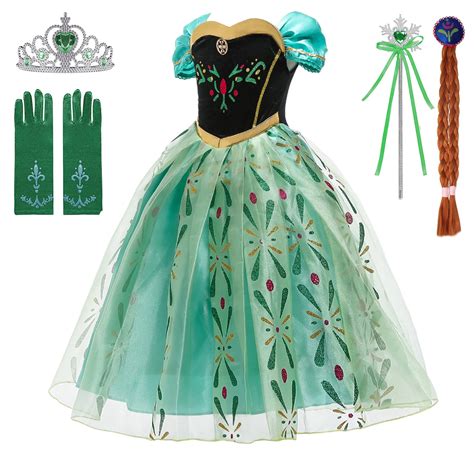 Snow Queen Princess Dresses Elsa And Anna Costumes Birthday Party