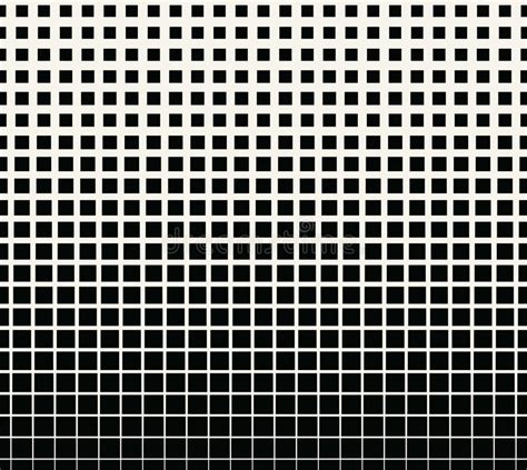 Abstract Geometric Black And White Gradient Square Halftone Pattern