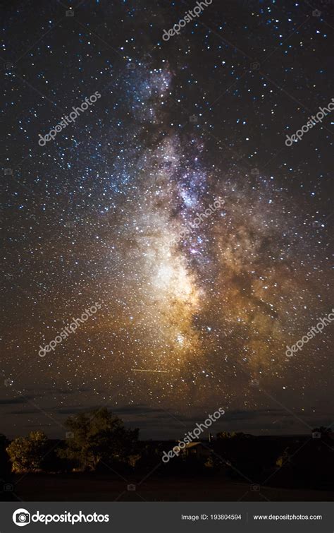 Spectacular View Night Sky One Night Dakest Palces Canyonlands National
