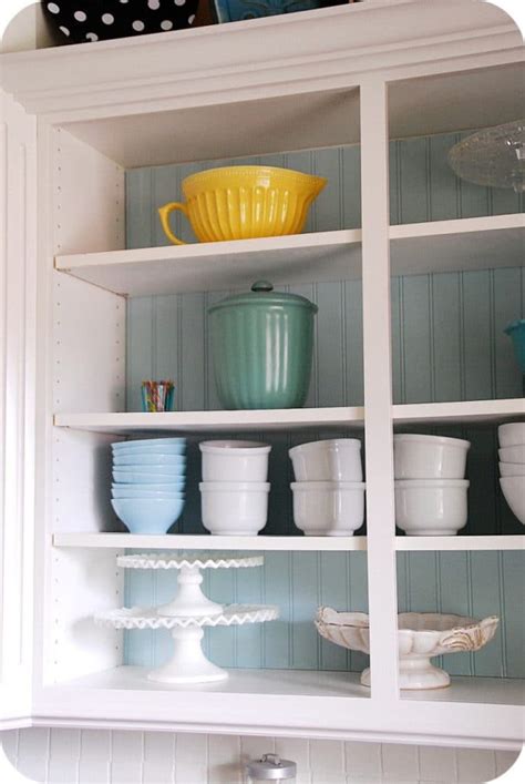 In the most typical situations, kitchen cabinet interiors are left unpainted. Painted Furniture Ideas | How to Convert Cabinets to Open Shelving - Painted Furniture Ideas