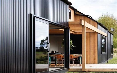 Corrugated Steel Cladding Black Google Search House Cladding Metal Building Homes House