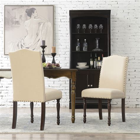 Are you looking for a particular color? Elegant Set of (2) Parson Chair Linen Seat Cushion Dining ...