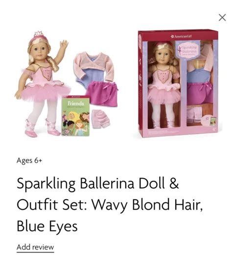 american girl doll sparkling ballerina doll and outfit set blonde hair