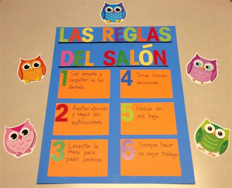Las Reglas Del Salón Classroom Rules For First Grade Bilingual In