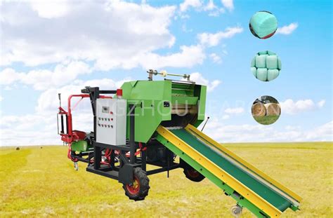 Automatic Round Bale Wrapping Machine Silage Wrapper Diesel Engine Silage Baler Silage Wrapper