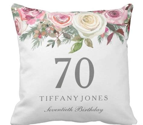 Personalized 70th Birthday Pillow Is A Beautiful T For Any Woman