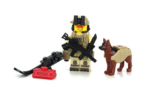 Eod Specialist With K9 Made W Real Lego Minifigure