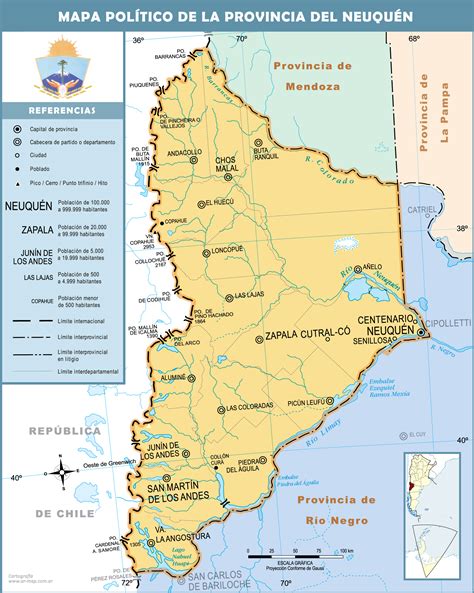 Political map of the Province of Neuquén | Gifex