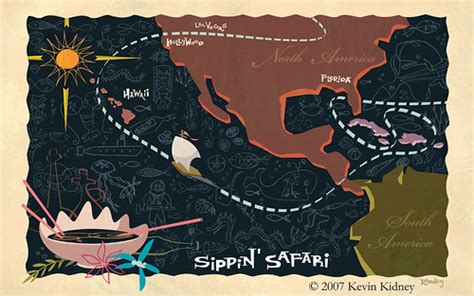 Sippin Safari Map Illustration My Original Illustration Fo Flickr