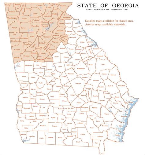 Atlanta Georgia Wall Maps And Zip Code Maps Aero Surveys