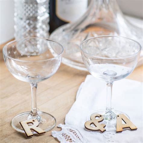 Personalised Wooden Letter Glass Charm By The Letterologists