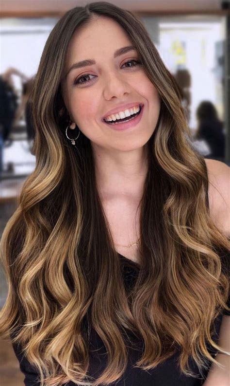 trendy brown hair colour ideas for 2021 brown with blonde balayage