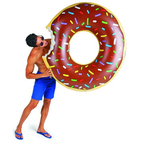 bigmouth giant chocolate frosted donut pool float 122Χ122Χ36cm