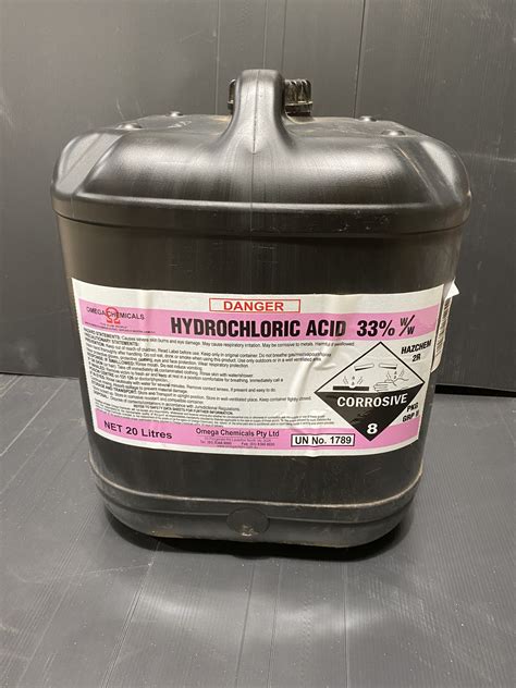 Hydrochloric Acid 20l Cfulton Pty Ltd