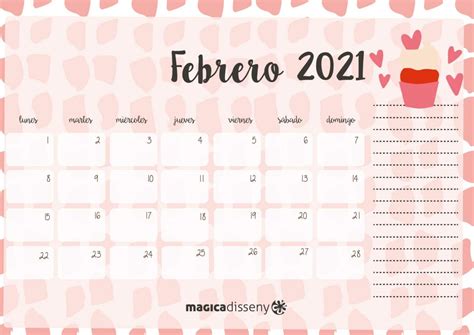 Calendario febrero 2021 - MagicaDisseny