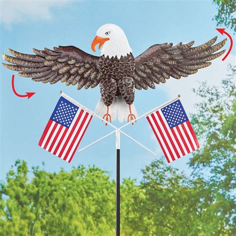 Flying Eagle With American Flag Yard Stake Collections Etc