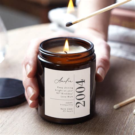 Our most popular 16th birthday gift ideas are personalized presents. 16th Birthday Gift Personalised Candle Gift By Kindred ...