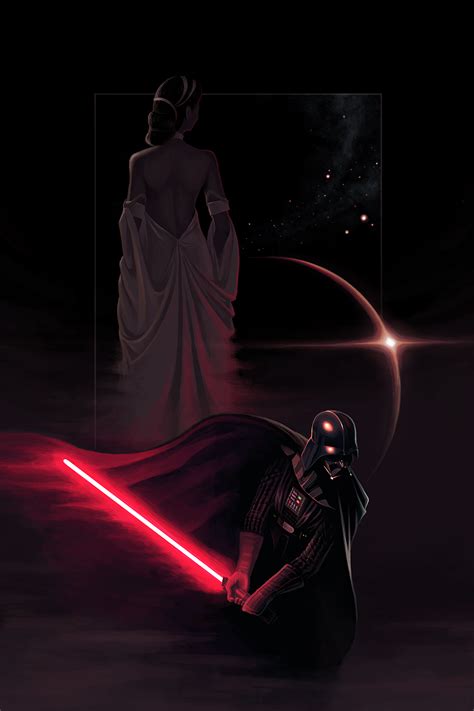 Star Wars Darth Vader And Padme Amidala Star Wars Art Star Wars