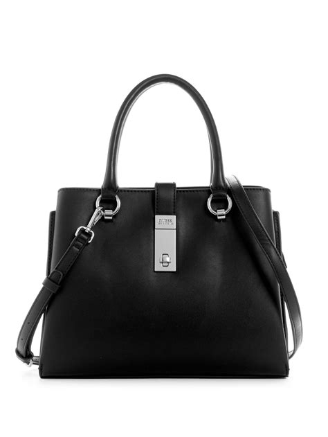 Guess Factory Cranston Satchel In Black Lyst